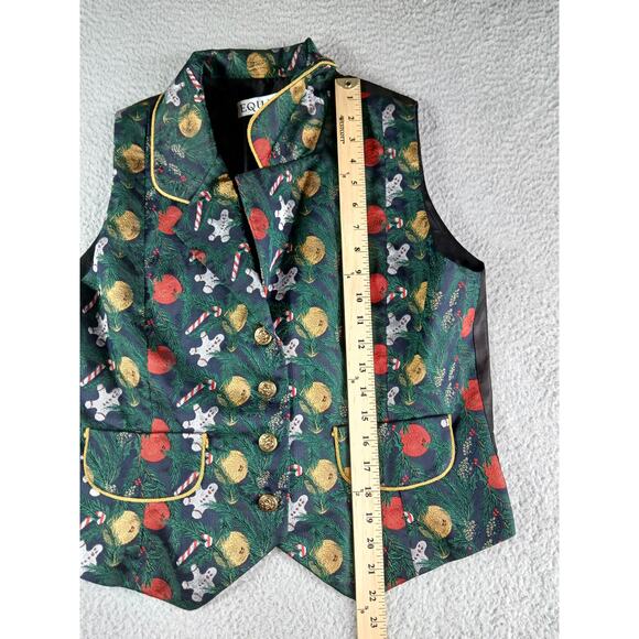 Vintage Equator Vest Adult Large Christmas Tree Holiday Ornament Tie Back - Picture 3 of 8